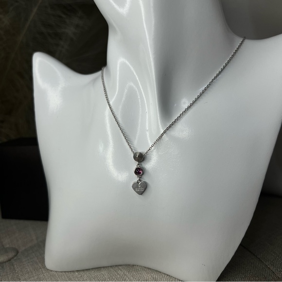 Gucci - Amethyst Trademark Heart Pendant Necklace - Picture 6 of 8